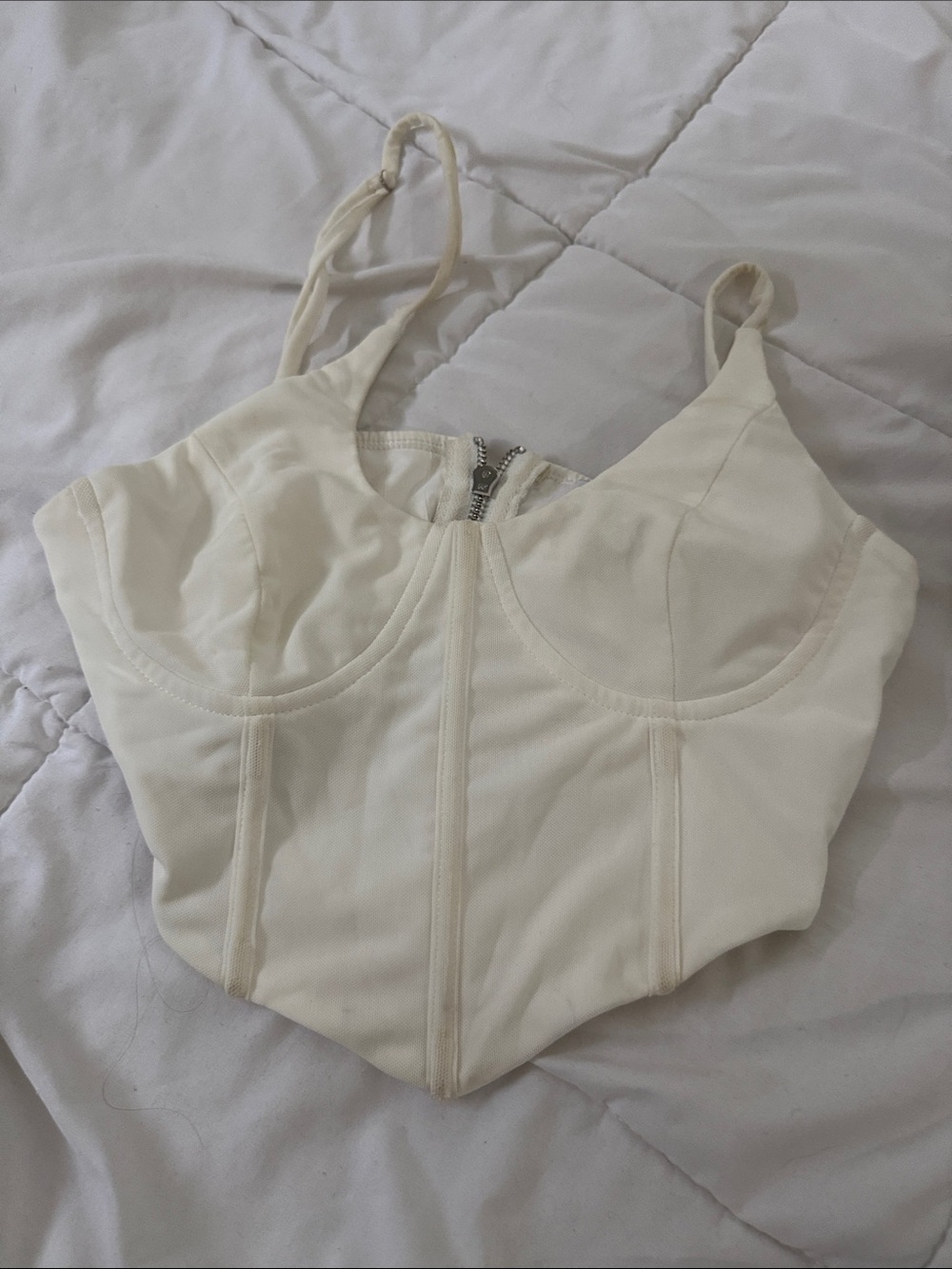 Princess Polly Cream Corset Bralette
